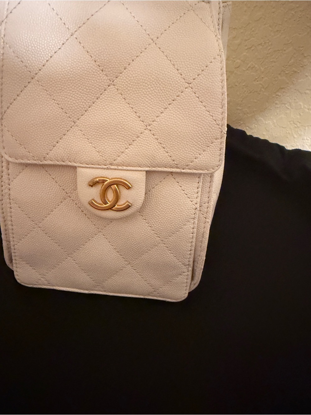 CHANEL 25 Hobo bag in white grained leather, small. - Picture 3 of 8